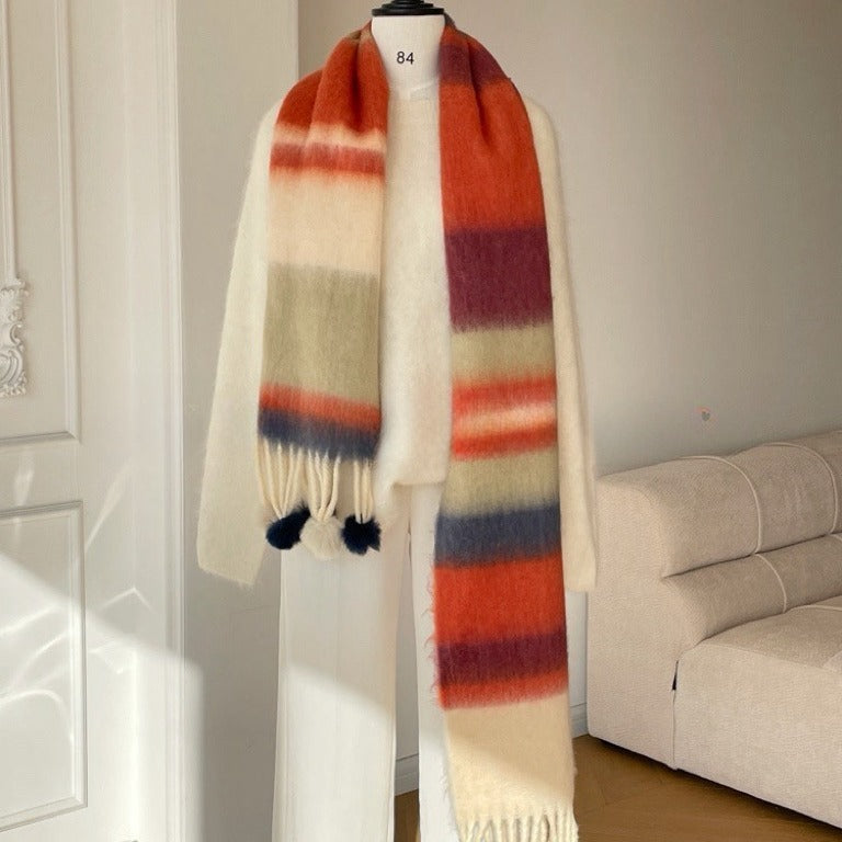 Rainbow Mohair Scarf