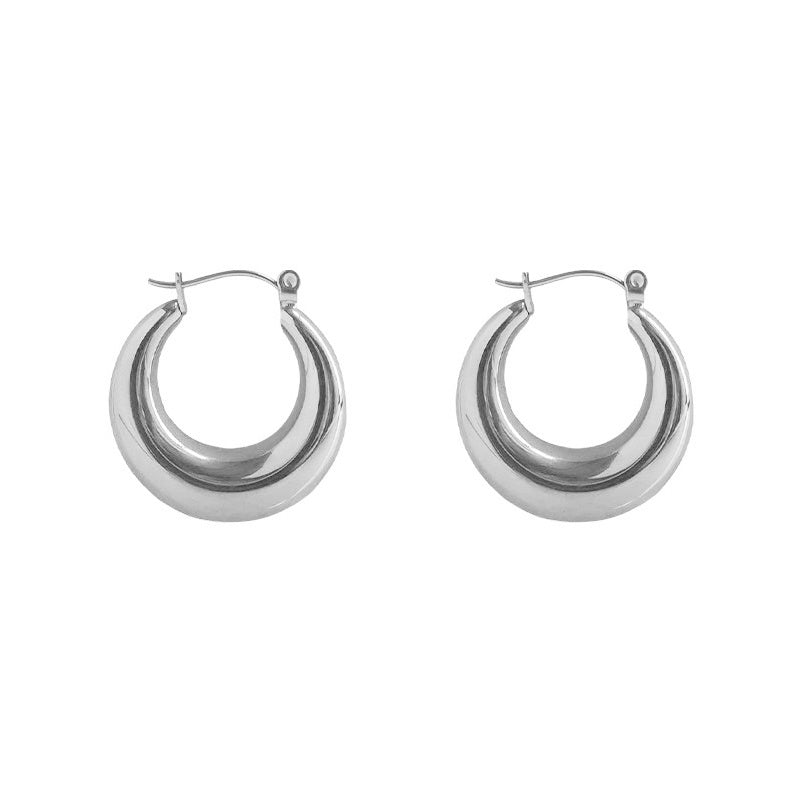 Plated Gold Earrings, and Silver Earrings for women in Hoop Earrings look