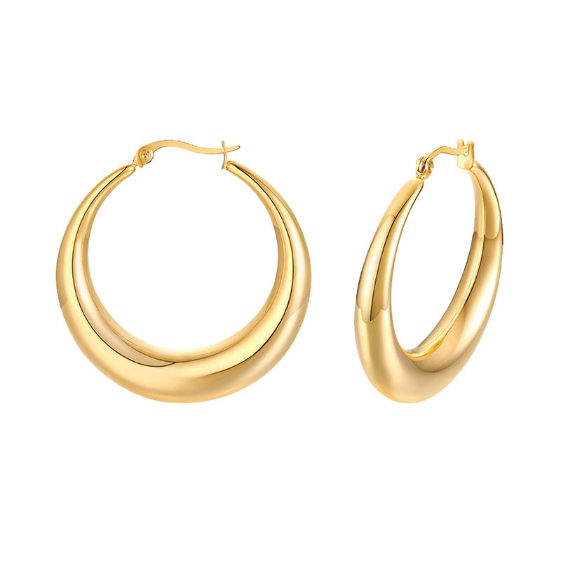 Plated Gold Earrings, and Silver Earrings for women in Hoop Earrings look