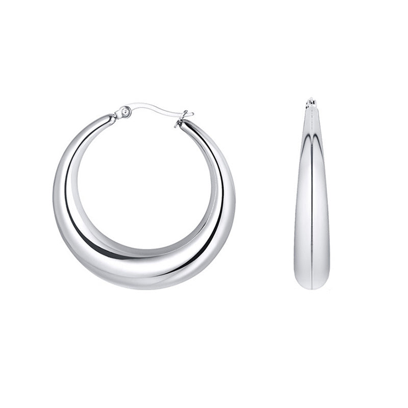 Plated Gold Earrings, and Silver Earrings for women in Hoop Earrings look