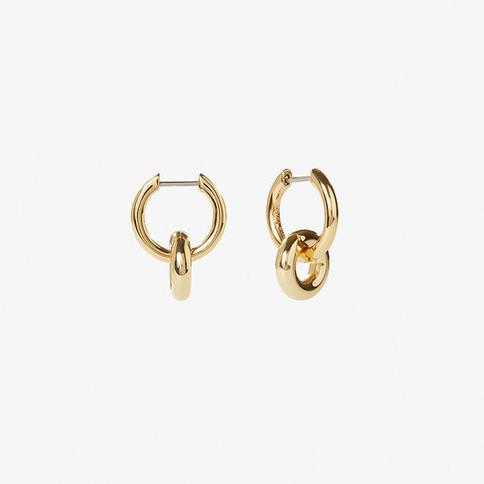 Minimalist Gold Double Hoop Earrings