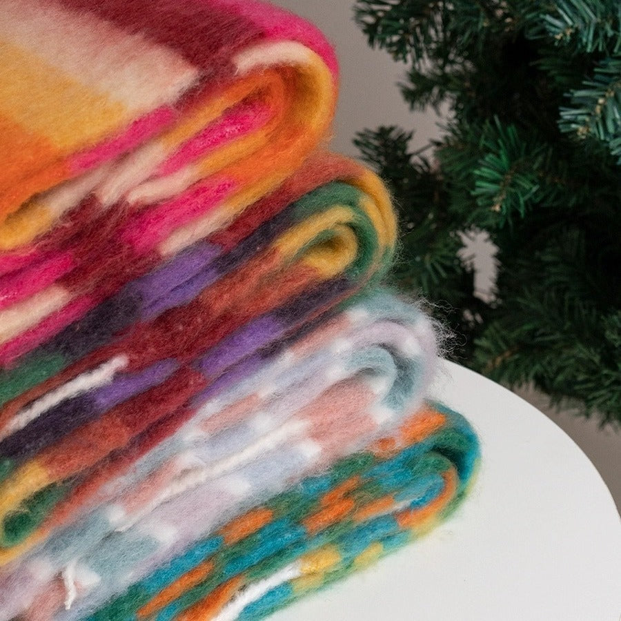 Rainbow Mohair Scarf