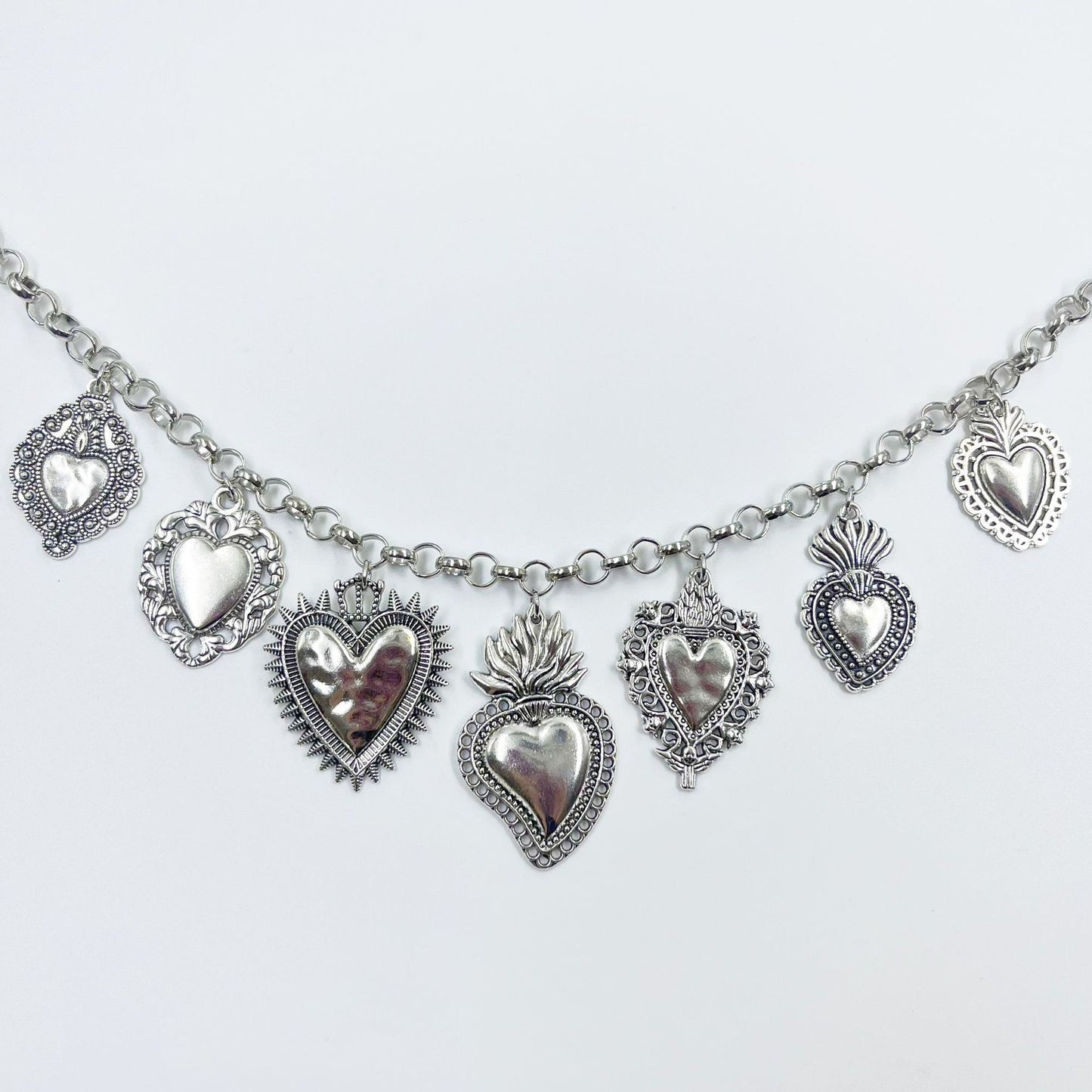 Vintage style Sacred Heart Necklace